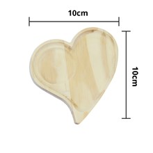 Petisqueira de Madeira Crua - Formato de Coração