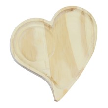 Petisqueira de Madeira Crua - Formato de Coração