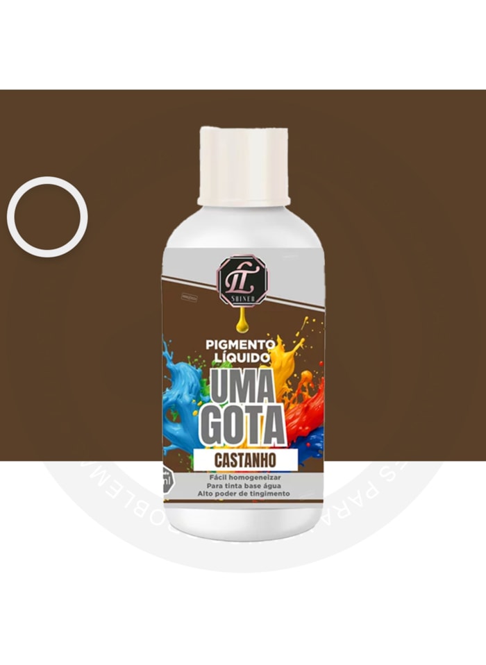 Pigmento Uma Gota LT Shine, 50ML Castanho - Pronto Para Uso, Fácil de Homogeneizar
