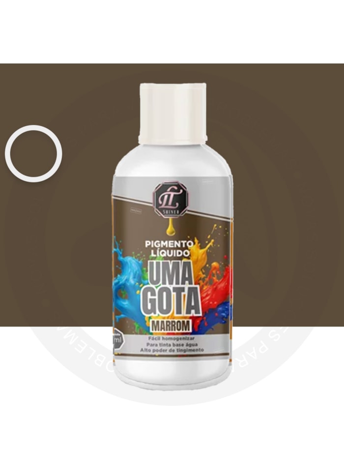 Pigmento Uma Gota LT Shine, 50ML Marrom - Pronto Para Uso, Fácil de Homogeneizar