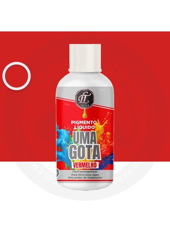 Pigmento Uma Gota LT Shine, 50ML Vermelho - Pronto Para Uso, Fácil de Homogeneizar