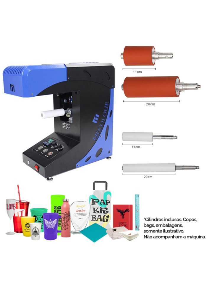 Prensa Térmica com Display p/ Sublimação de Copos - Modelo Giro 220V 50/60HZ Mecolour