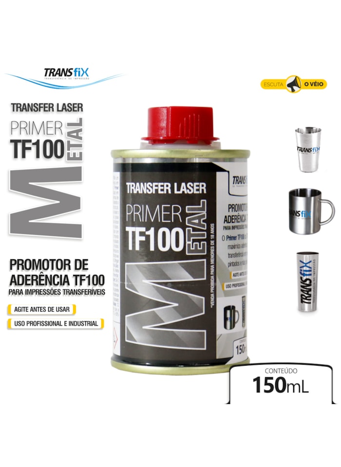 Primer Promotor de Aderência Transfix para metal TF100 150ML