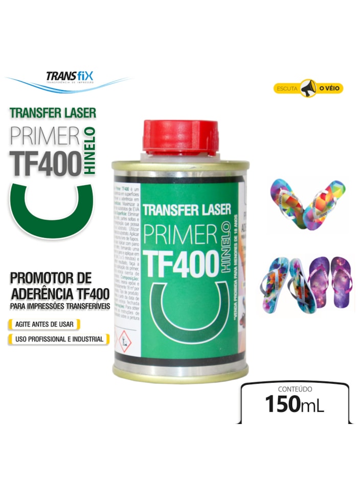 Primer Transfer Laser TF400 Para Chinelos Eva Borracha - 150ml