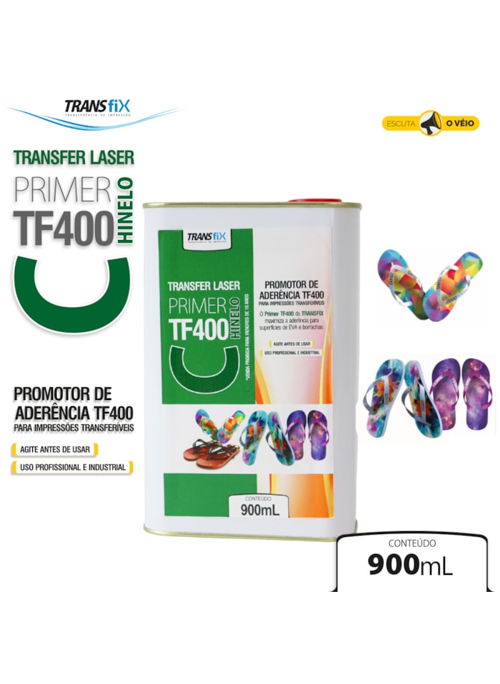 Primer Transfer Laser TF400 Para Chinelos Eva Borracha - 900ml
