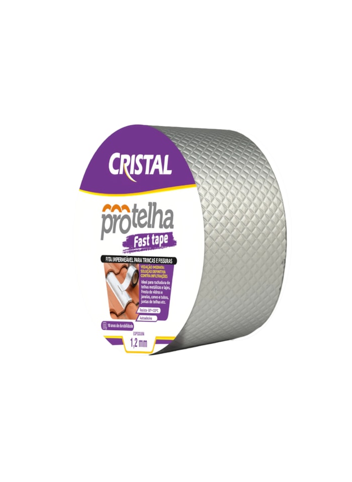 Protelha Fast Tape Cristal 10cm x 5m - Fita Aluminizada de Copolímero Sintético
