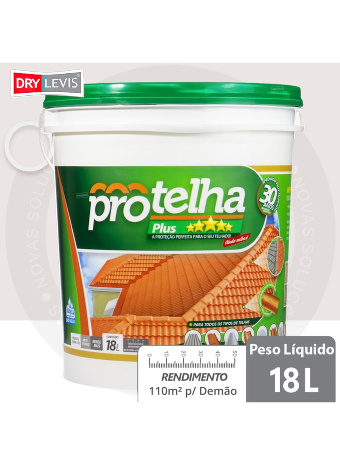 Protelha Plus Cristal, 18L Areia - Tinta Impermeabilizante para telhas