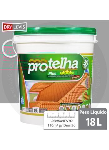 Protelha Plus Cristal, 18L Cinza - Tinta Impermeabilizante para telhas