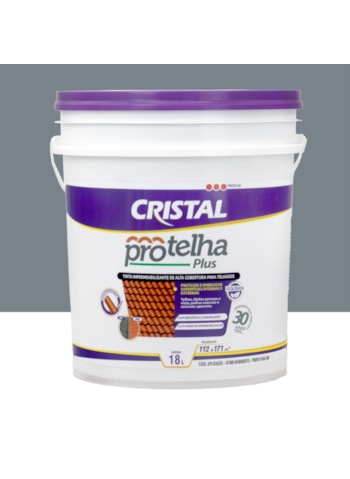 Protelha Plus Cristal, 18L Cinza - Tinta Impermeabilizante para telhas