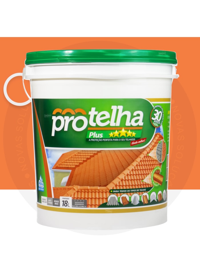Protelha Plus Cristal, 18L Cor Cerâmica Telha - Tinta Impermeabilizante para telhas