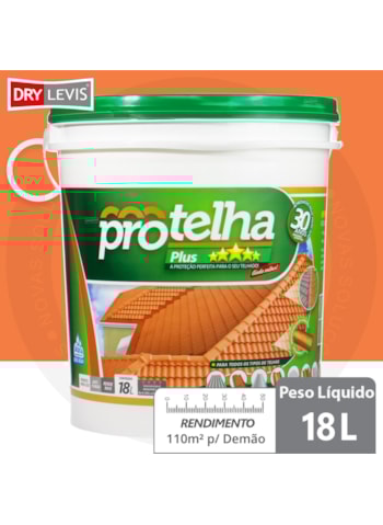 Protelha Plus Cristal, 18L Cor Cerâmica Telha - Tinta Impermeabilizante para telhas
