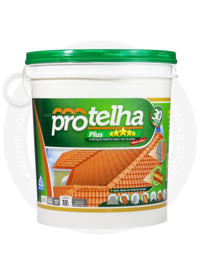 Protelha Plus Cristal, 18L Incolor - Tinta Impermeabilizante para telhas