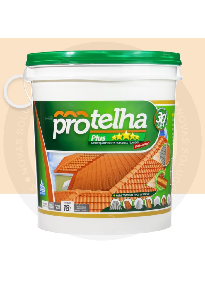 Protelha Plus Cristal, 18L Pérola - Tinta Impermeabilizante para telhas