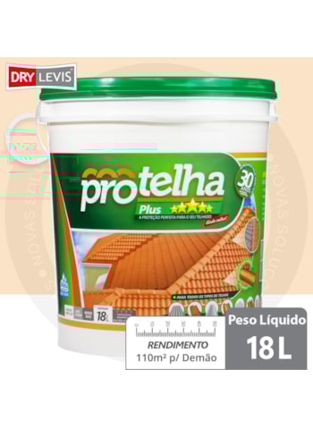 Protelha Plus Cristal, 18L Pérola - Tinta Impermeabilizante para telhas
