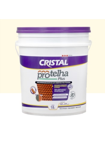 Protelha Plus Cristal, 18L Pérola - Tinta Impermeabilizante para telhas
