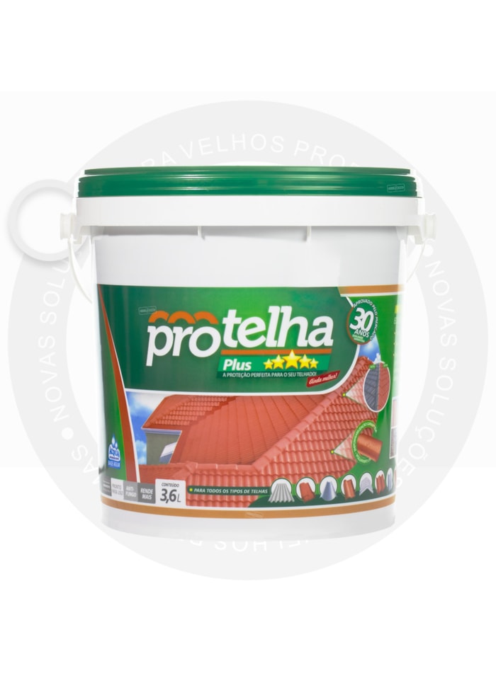 Protelha Plus Cristal, 3,6L Branco - Tinta Impermeabilizante para telhas