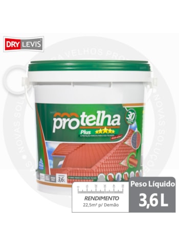 Protelha Plus Cristal, 3,6L Branco - Tinta Impermeabilizante para telhas