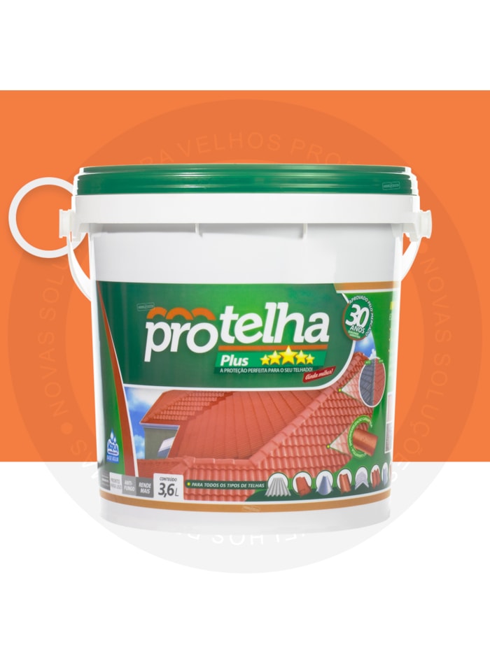 Protelha Plus Cristal, 3,6L Cerâmica Telha - Tinta Impermeabilizante para telhas