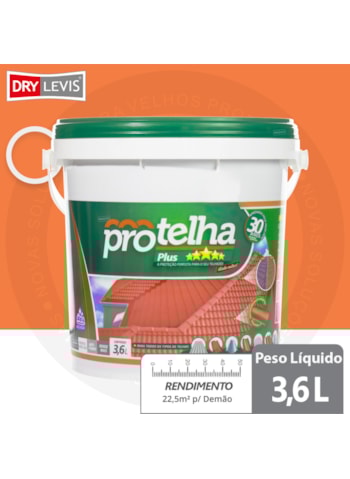 Protelha Plus Cristal, 3,6L Cerâmica Telha - Tinta Impermeabilizante para telhas