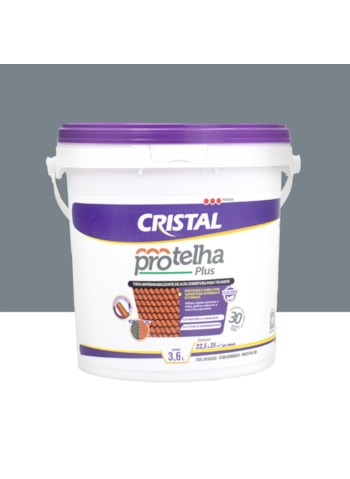 Protelha Plus Cristal, 3,6L Cinza - Tinta Impermeabilizante para telhas