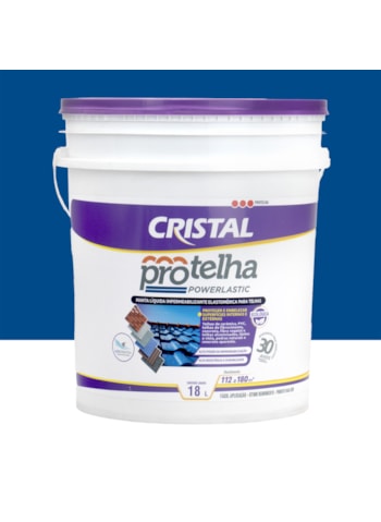 Protelha Powerlastic Cristal, 18L Azul França - Impermeabilizante para Telhas