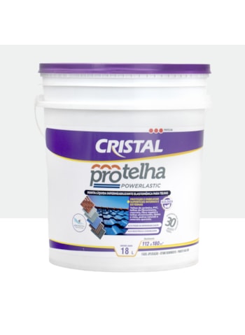 Protelha Powerlastic Cristal, 18L Branco - Impermeabilizante para Telhas