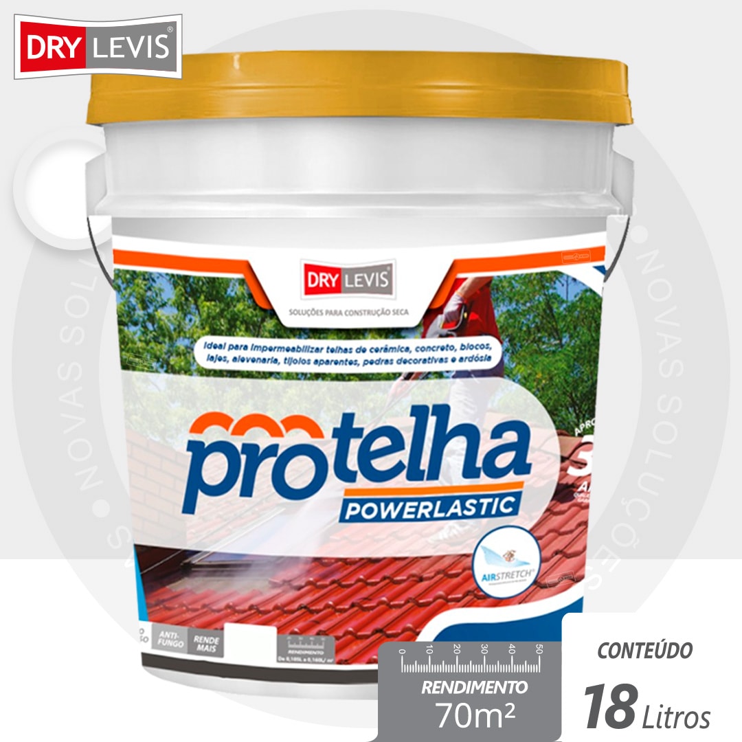 Protelha Powerlastic Cristal, 18L Branco - Impermeabilizante para