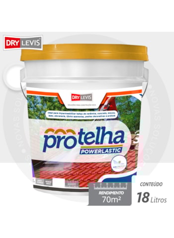 Protelha Powerlastic Cristal, 18L Branco - Impermeabilizante para Telhas