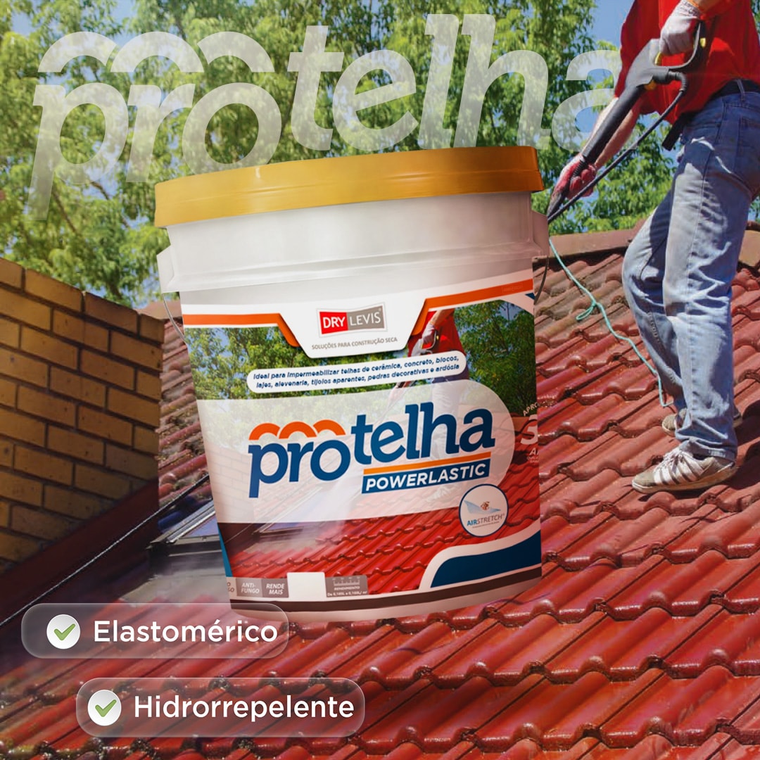 Protelha Powerlastic Cristal, 18L Branco - Impermeabilizante para