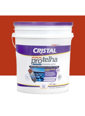 Protelha Powerlastic Cristal, 18L Cerâmica Telha - Impermeabilizante para Telhas