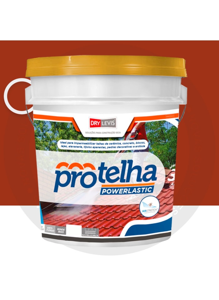 Protelha Powerlastic Cristal, 18L Cerâmica Telha - Impermeabilizante para Telhas