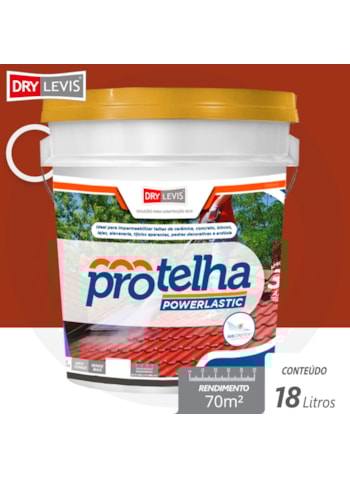 Protelha Powerlastic Cristal, 18L Cerâmica Telha - Impermeabilizante para Telhas