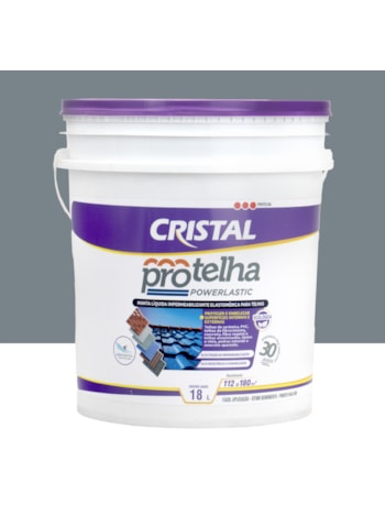 Protelha Powerlastic Cristal, 18L Cinza - Impermeabilizante para Telhas