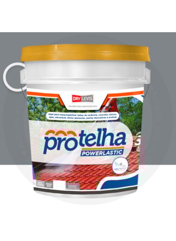 Protelha Powerlastic Cristal, 18L Cinza - Impermeabilizante para Telhas