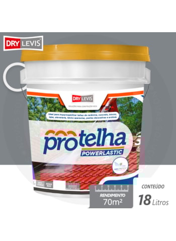 Protelha Powerlastic Cristal, 18L Cinza - Impermeabilizante para Telhas