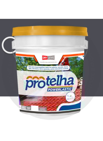 Protelha Powerlastic Cristal, 18L Grafite - Impermeabilizante para Telhas