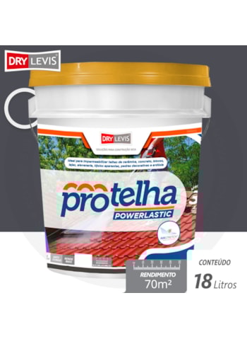 Protelha Powerlastic Cristal, 18L Grafite - Impermeabilizante para Telhas