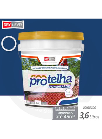 Protelha Powerlastic Cristal, 3,6L Azul França - Impermeabilizante para Telhas