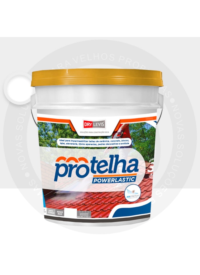 Protelha Powerlastic Cristal, 3,6L Branco - Impermeabilizante para telhas