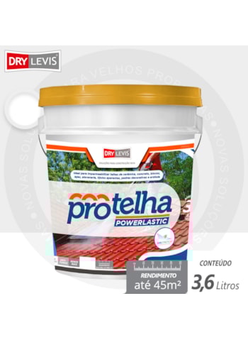 Protelha Powerlastic Cristal, 3,6L Branco - Impermeabilizante para telhas