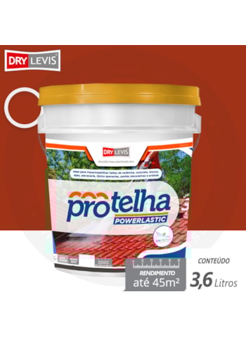 Protelha Powerlastic Cristal, 3,6L Cerâmica Telha - Impermeabilizante para telhas
