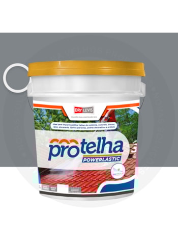 Protelha Powerlastic Cristal, 3,6L Cinza - Impermeabilizante para telhas