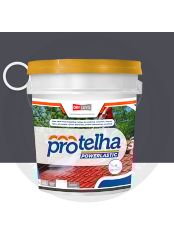 Protelha Powerlastic Cristal, 3,6L Grafite - Impermeabilizante para telhas