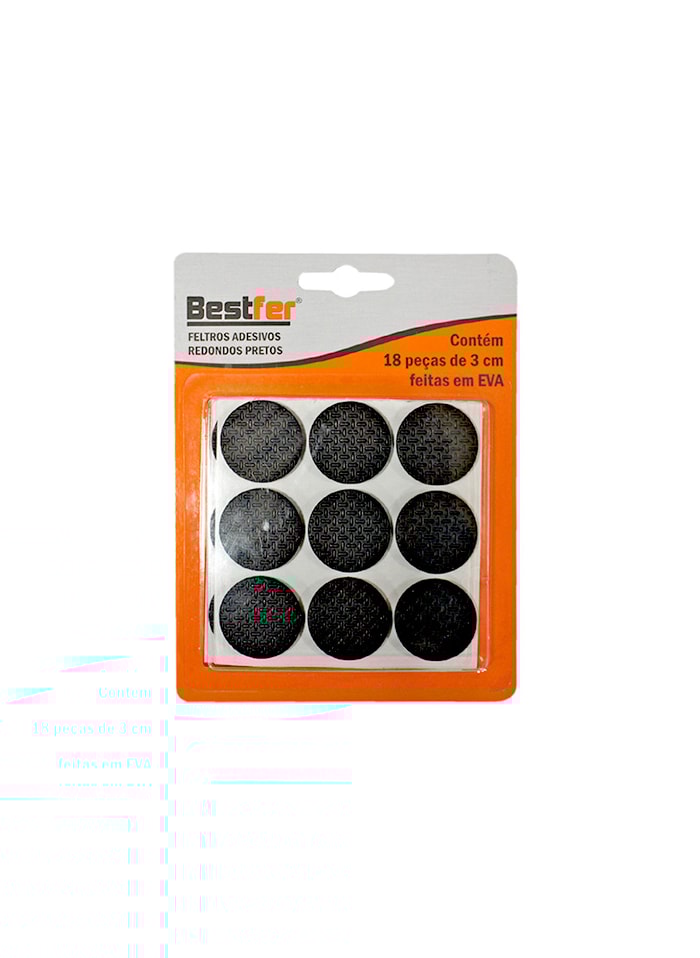 Protetor Adesivo Redondo 3cm Bestfer - 18 Peças