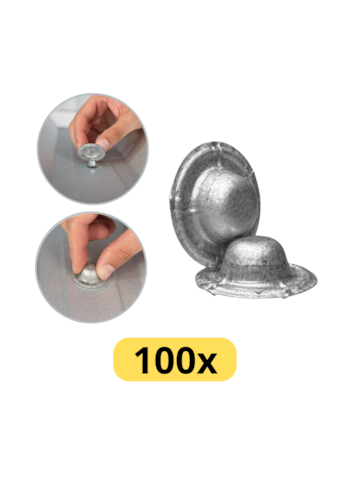 Protetor de Parafuso Galvanizado Veipar 100un Galvalume - Anti Infiltração, Telhados Metálicos e Sanduíche