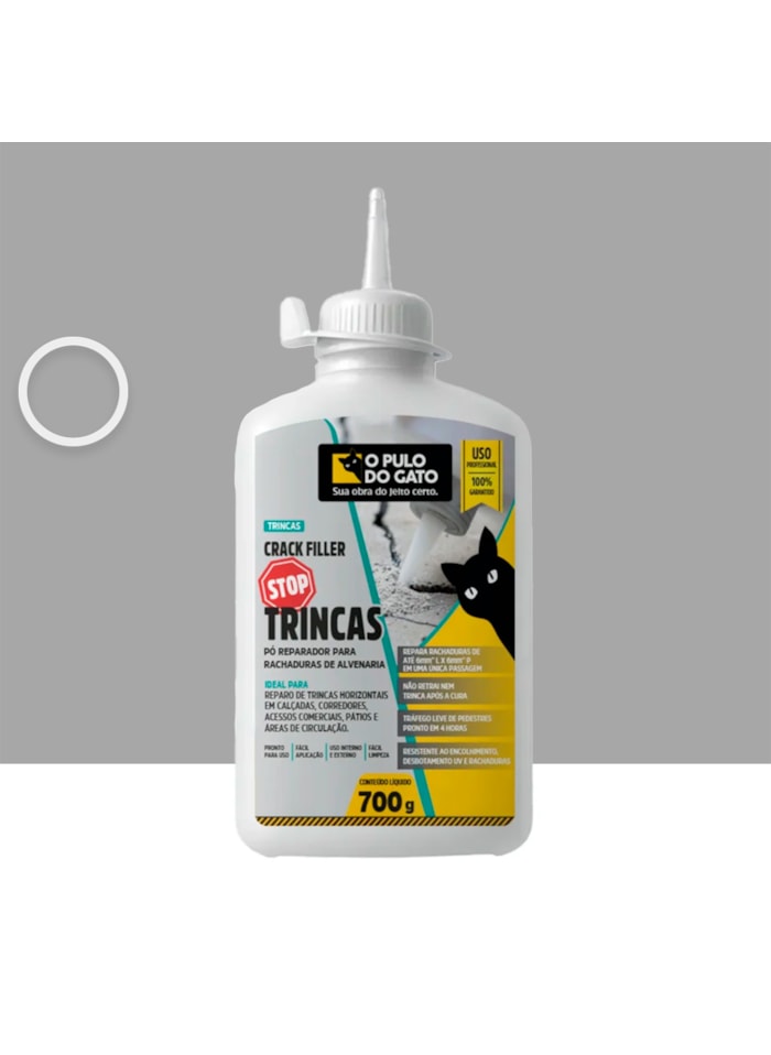 Pulo do Gato Crack Filler Stop Trincas, 700G Concreto - Pó Reparador para Rachaduras de Alvenaria