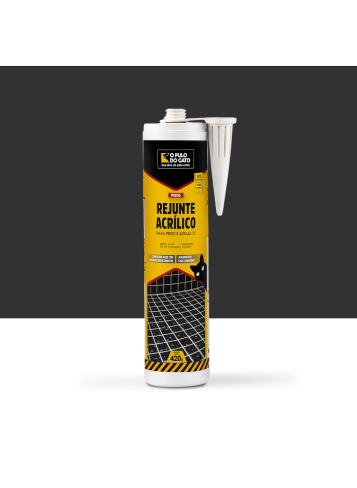 Rejunte Acrílico 420G Preto - Pulo do Gato