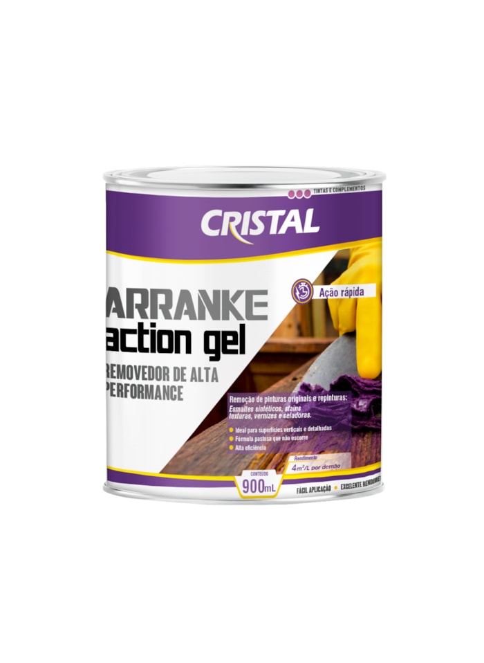 Removedor de Tintas e Vernizes Arranke Action Gel 900ML Cristal