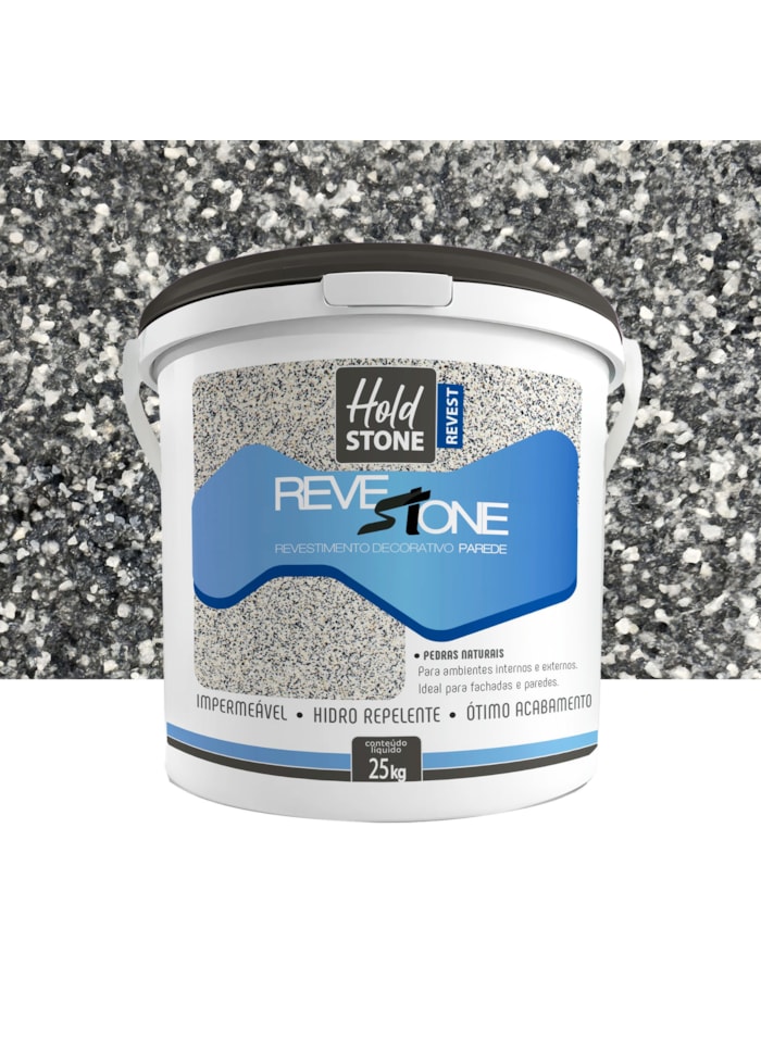 Revestimento de Pedras Para Parede Revestone 25KG Grafite Natural