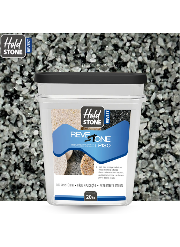 Revestimento de Pedras Para Piso Revestone 20KG Cinza Mineral